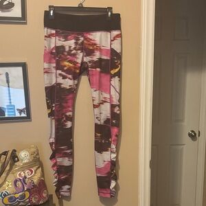 Lululemon Pink Abstract Print Leggings
